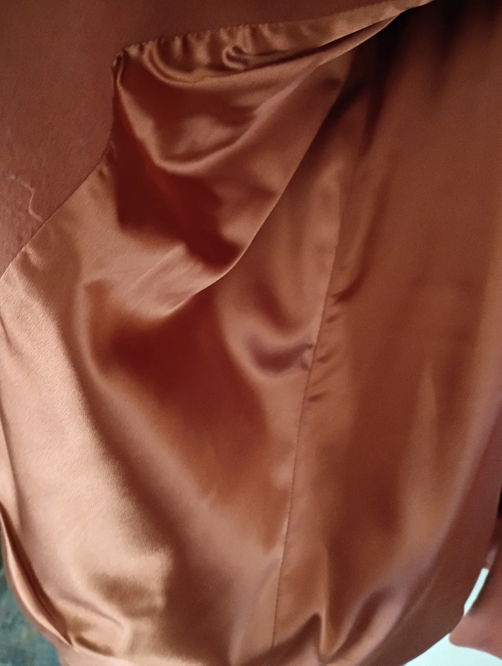 Womens Orange Wool-Blend Toggle Coat.Pit To Pit 19" - Picture 6 of 10